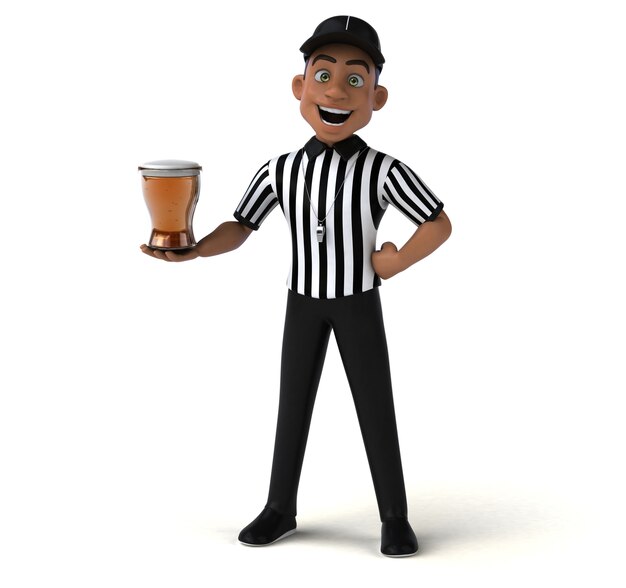 Fun Illustration of an american Referee