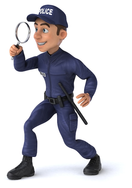 Fun illustration of a cartoon Police Officer