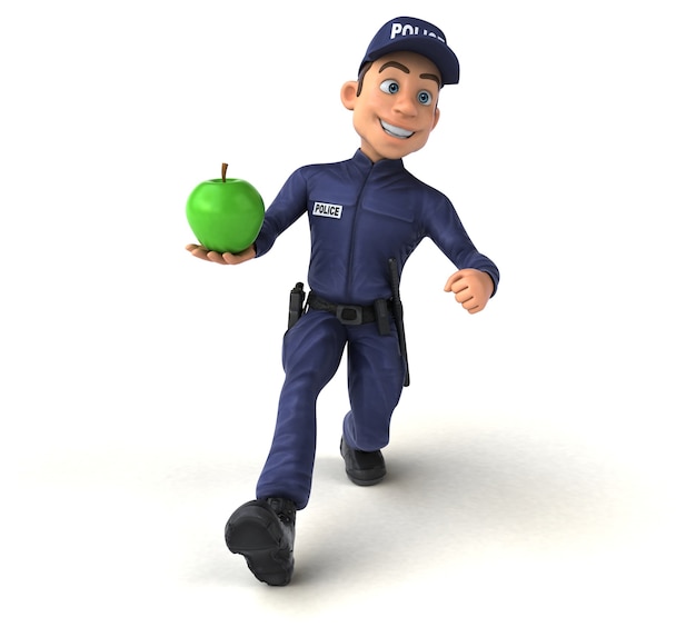 Fun illustration of a cartoon Police Officer