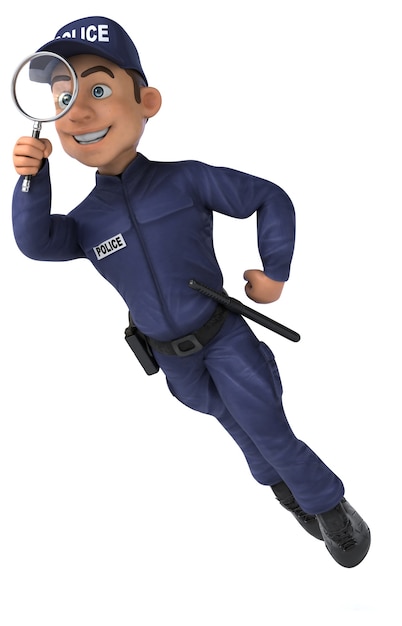 Fun illustration of a cartoon Police Officer