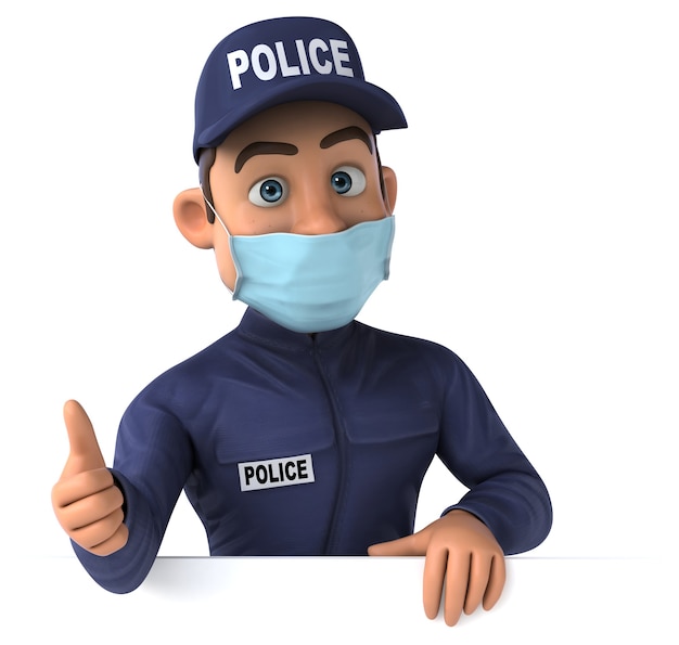 Fun illustration of a Police Officer