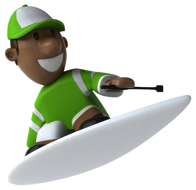 Fun jockey - 3D illustratie