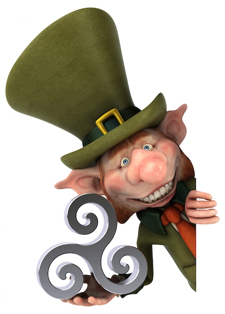 Foto leprechaun divertente - illustrazione 3d