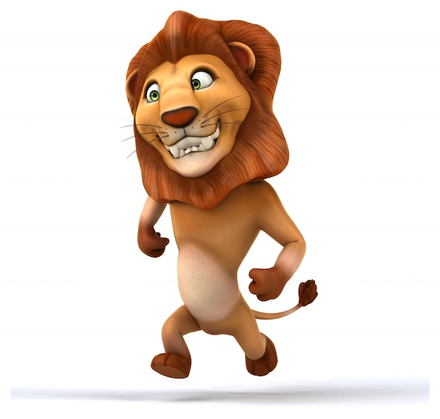楽しいライオンのアニメーション