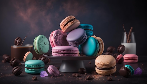 Photo fun macarons with playful designs