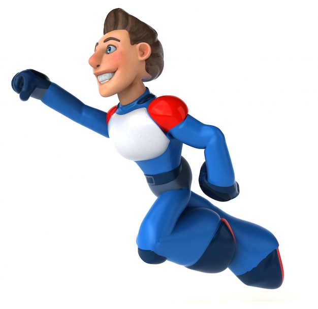 Fun modern superhero - 3D Illustration