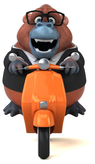 Fun orang outan - 3D Illustration