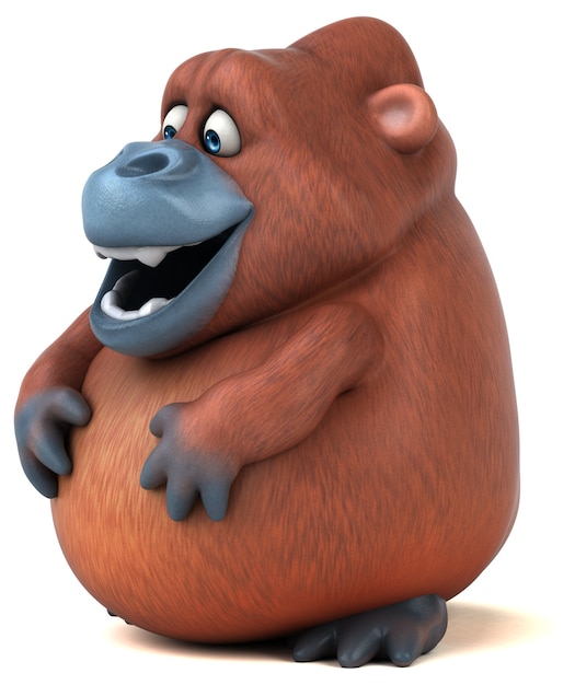 Fun Orangutan - 3D Illustration