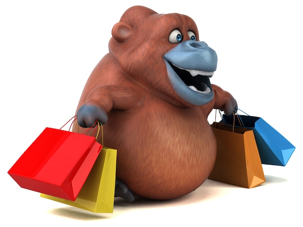 Fun Orangutan - 3D Illustration