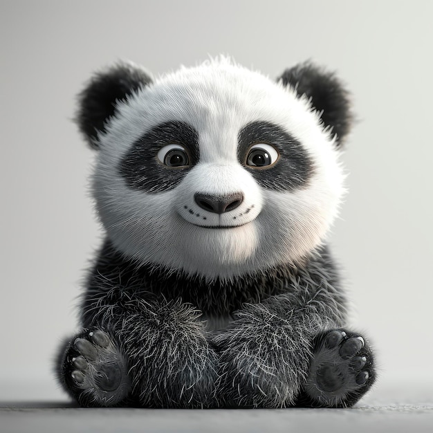 Fun Panda 3d illustration