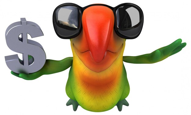 Fun parrot animation