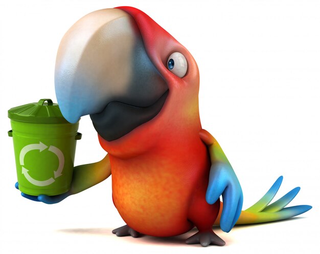 Fun parrot animation