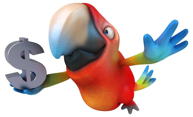 Fun parrot illustration