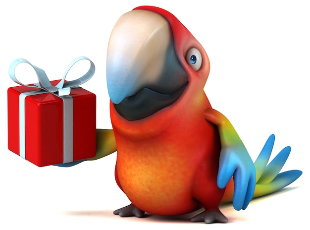 Fun parrot illustration