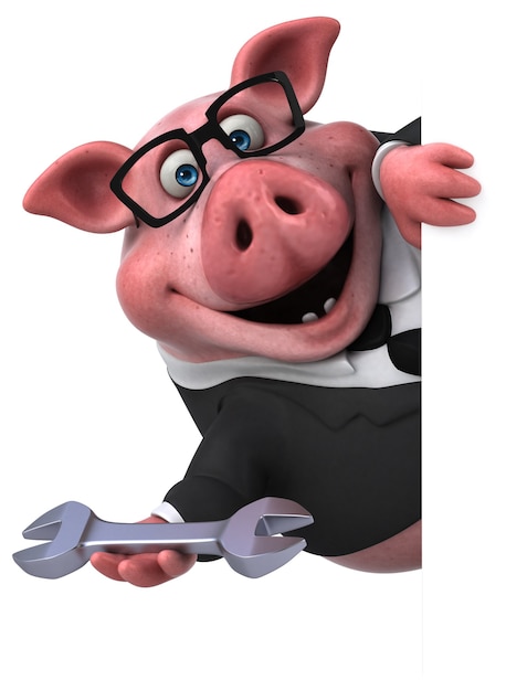 재미있는 돼지-3D 캐릭터