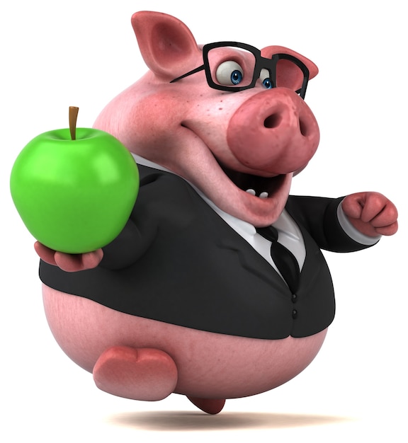 Fun pig - 3D Illustration