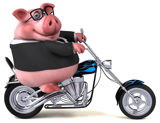 Fun pig - 3D Illustration