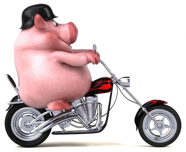 Fun pig - 3D Illustration