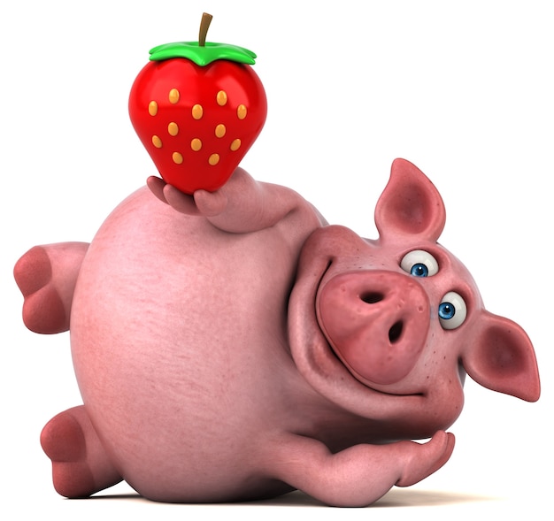 Fun pig - 3D Illustration