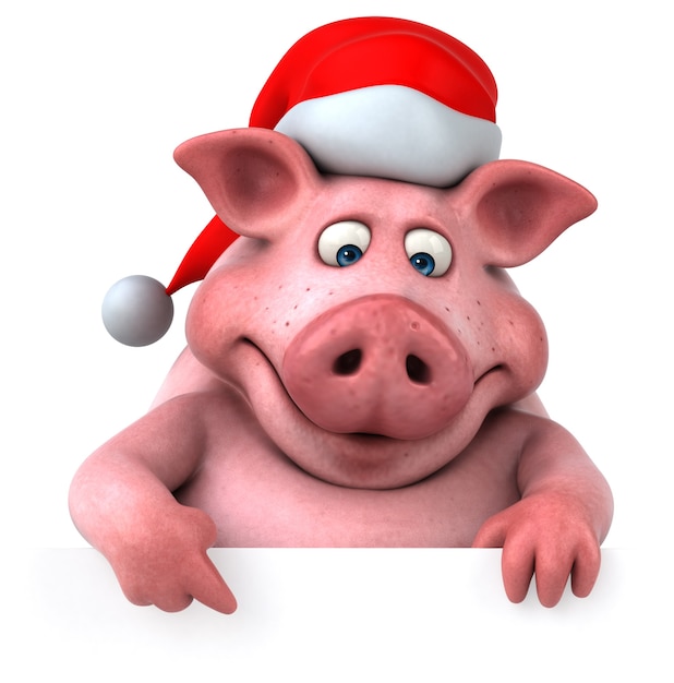 Fun pig - 3D Illustration