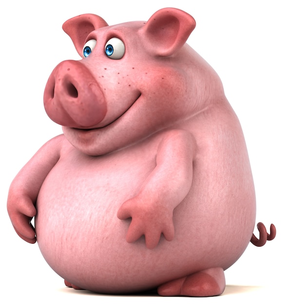 Fun pig - 3D Illustration