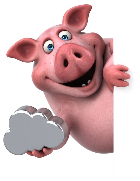 Fun pig - 3D Illustration