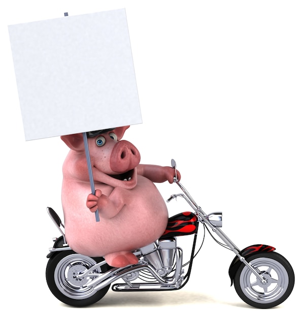 Fun pig - 3D Illustration