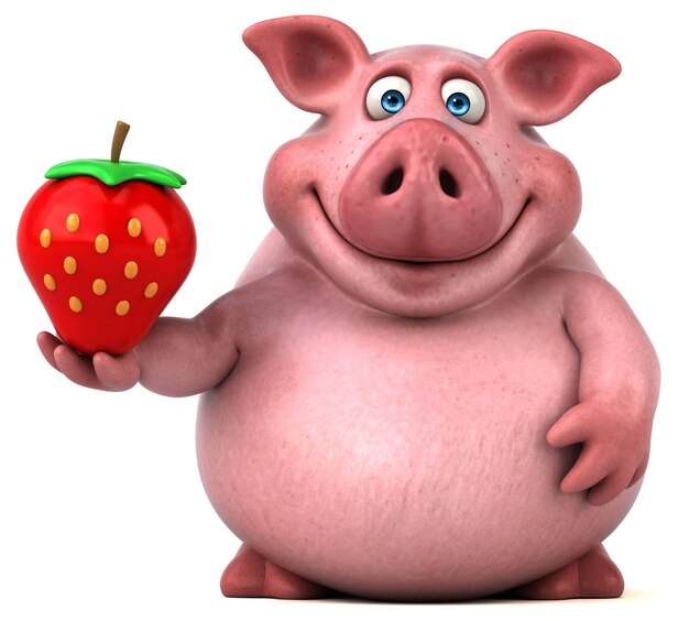 Fun pig - 3D Illustration