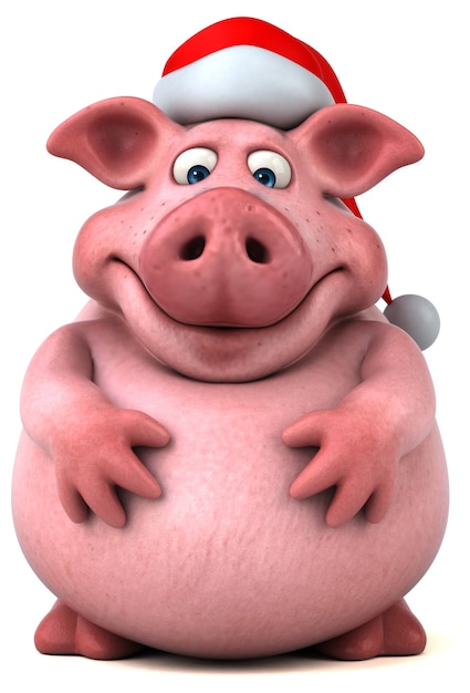 Fun pig - 3D Illustration