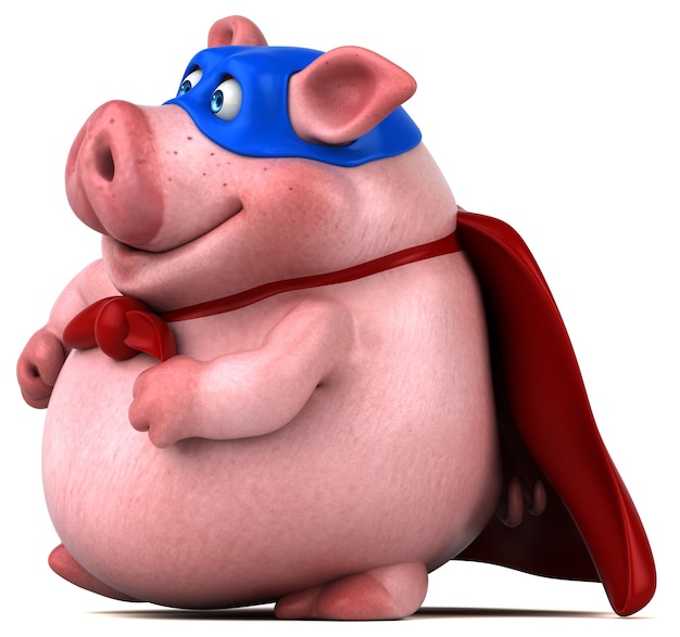 Fun pig - 3D Illustration