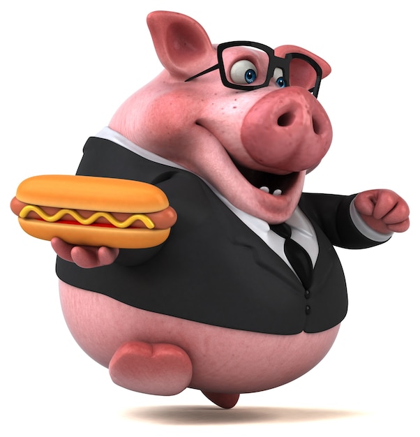 Fun pig - 3D Illustration