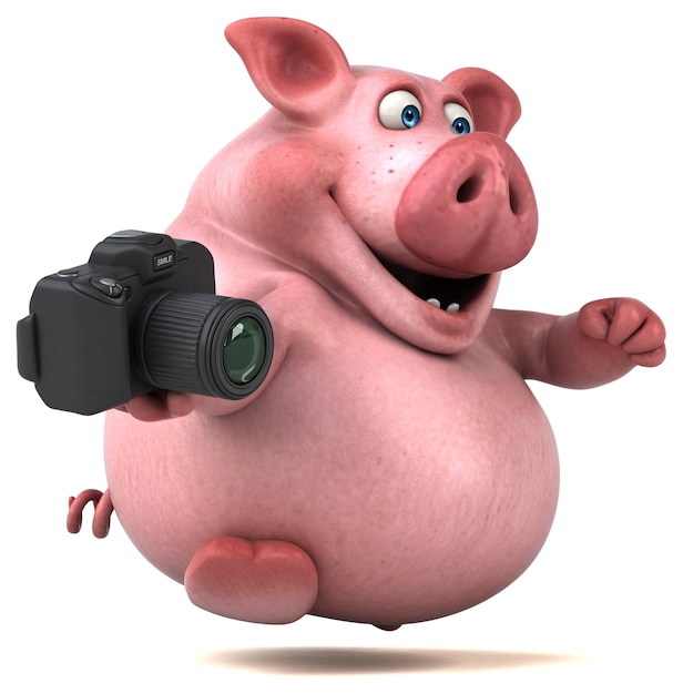 Fun pig - 3D Illustration