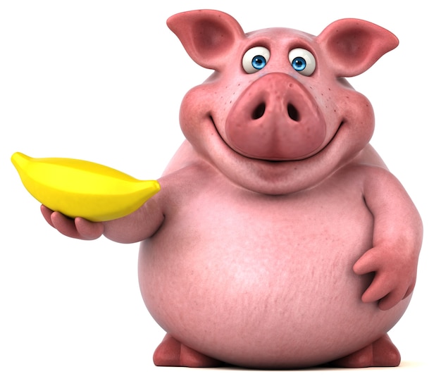 Fun pig - 3D Illustration