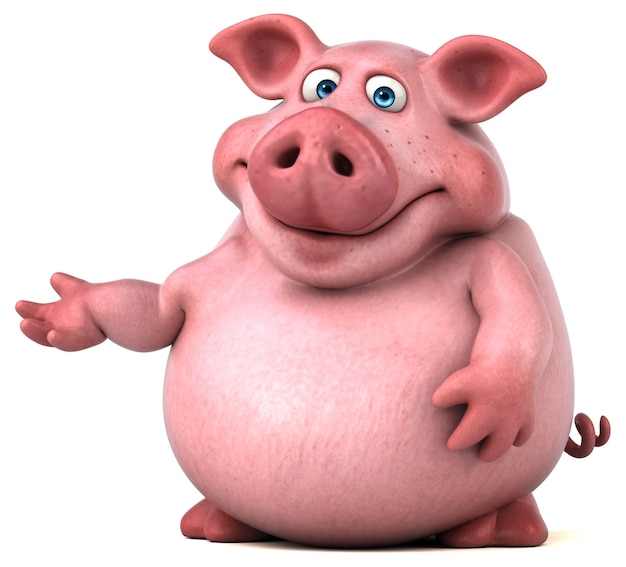 Fun pig - 3D Illustration