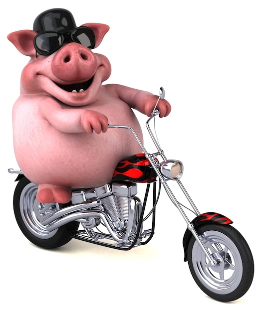 Fun pig - 3D Illustration