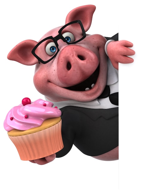 Fun pig illustration