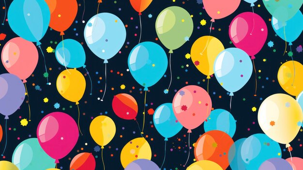 Photo fun and playful balloon background featuring a mix of bright colors and patterns