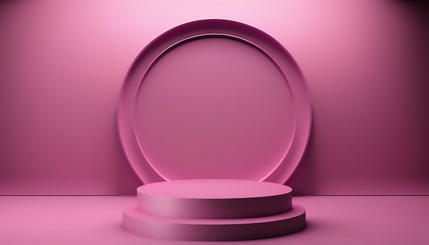 A fun and playful pink pedestal to showcase your product's personality
