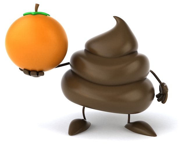 Fun poop 3d character