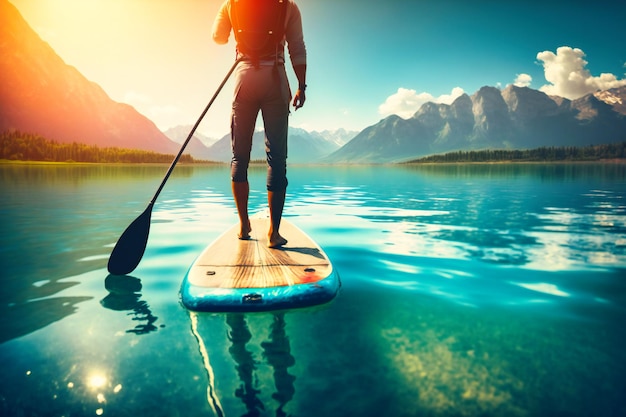 Fun and relaxing paddle boarding trips on calm waters with stunning natural scenery