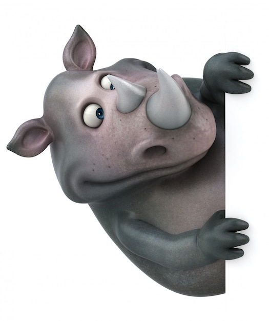 Фото Веселая анимация носорога