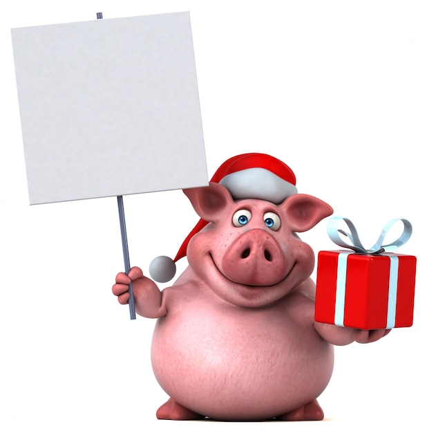 Fun santa pig animation