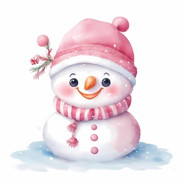 Fun Snowman Christmas Watercolor