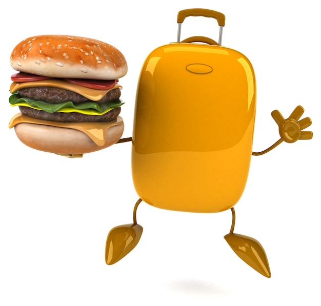 Fun suitcase 3d character