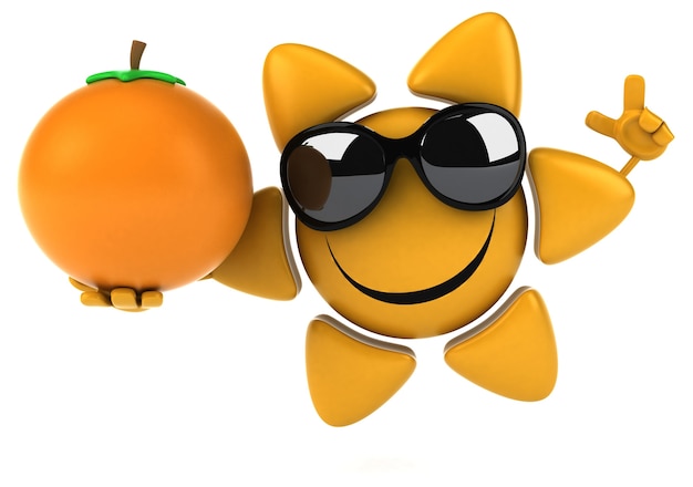 Fun sun 3d character