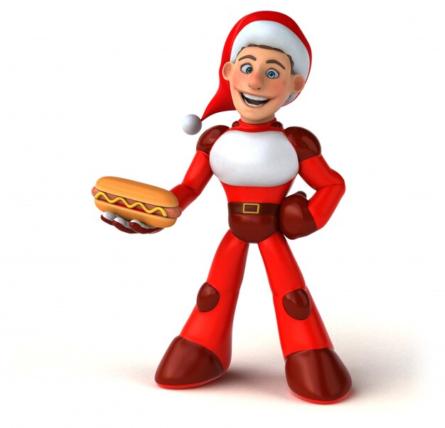 Fun Super Santa Claus - 3D character