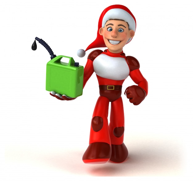 Foto divertente super babbo natale - personaggio 3d