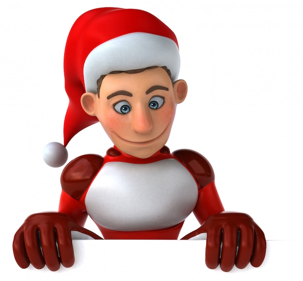 Fun super Santa Claus - 3D character