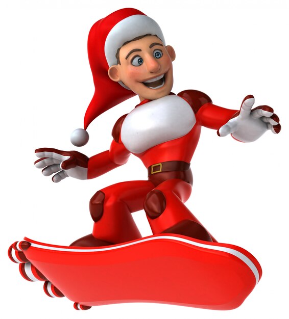 Fun super Santa Claus - 3D character