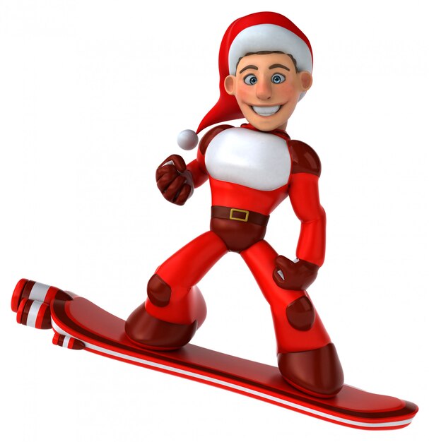 Fun super Santa Claus - 3D character